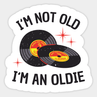 Vinyl Age Oldie Birthday Funny Gift Sticker